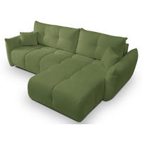 ECKSOFA Grün BOSE Mit Schlaffunktion Rechts - Grün, Textil (177/257cm) - Sepro Meble