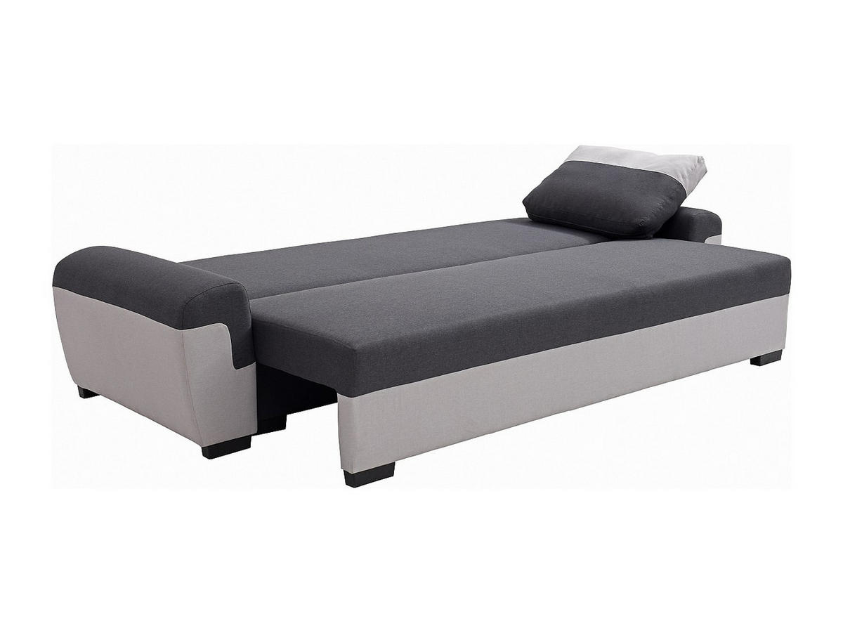 SCHLAFSOFA - 3 Personen - Stoff - Anthrazitgrau - - Anthrazit, Textil (260/88/90cm) - Vente-Unique