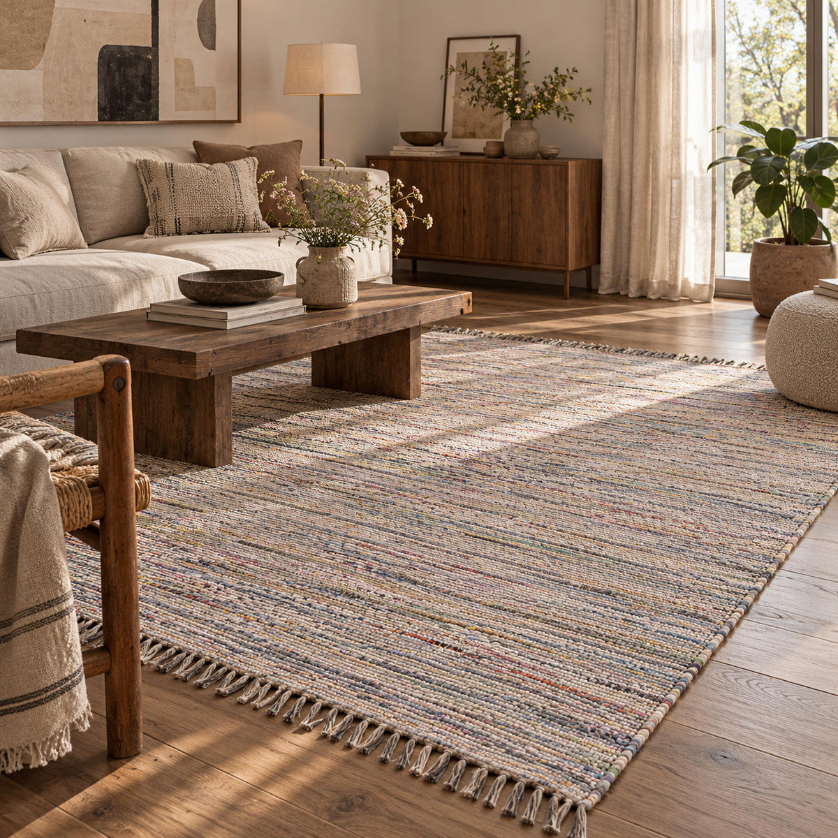 FLECKERLTEPPICH BAUMWOLLE NATUR CAYENNE - Beige, Textil (90/160cm) - Pergamon