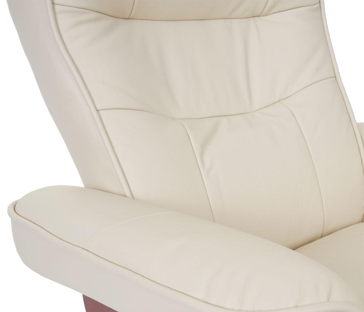 RELAXSESSEL MIT HOCKER Beige - Beige, Leder (83/104/83cm) - MCA