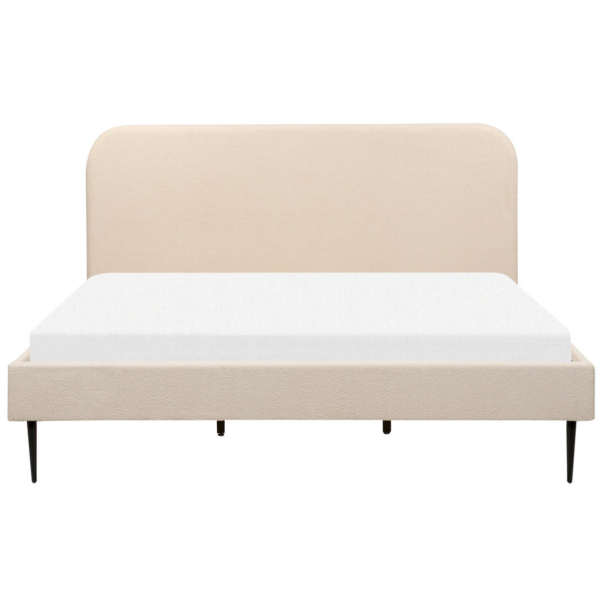 POLSTERBETT 180/200cm Helles Beige Flayat - Beige, Textil (180/200cm) - Beliani