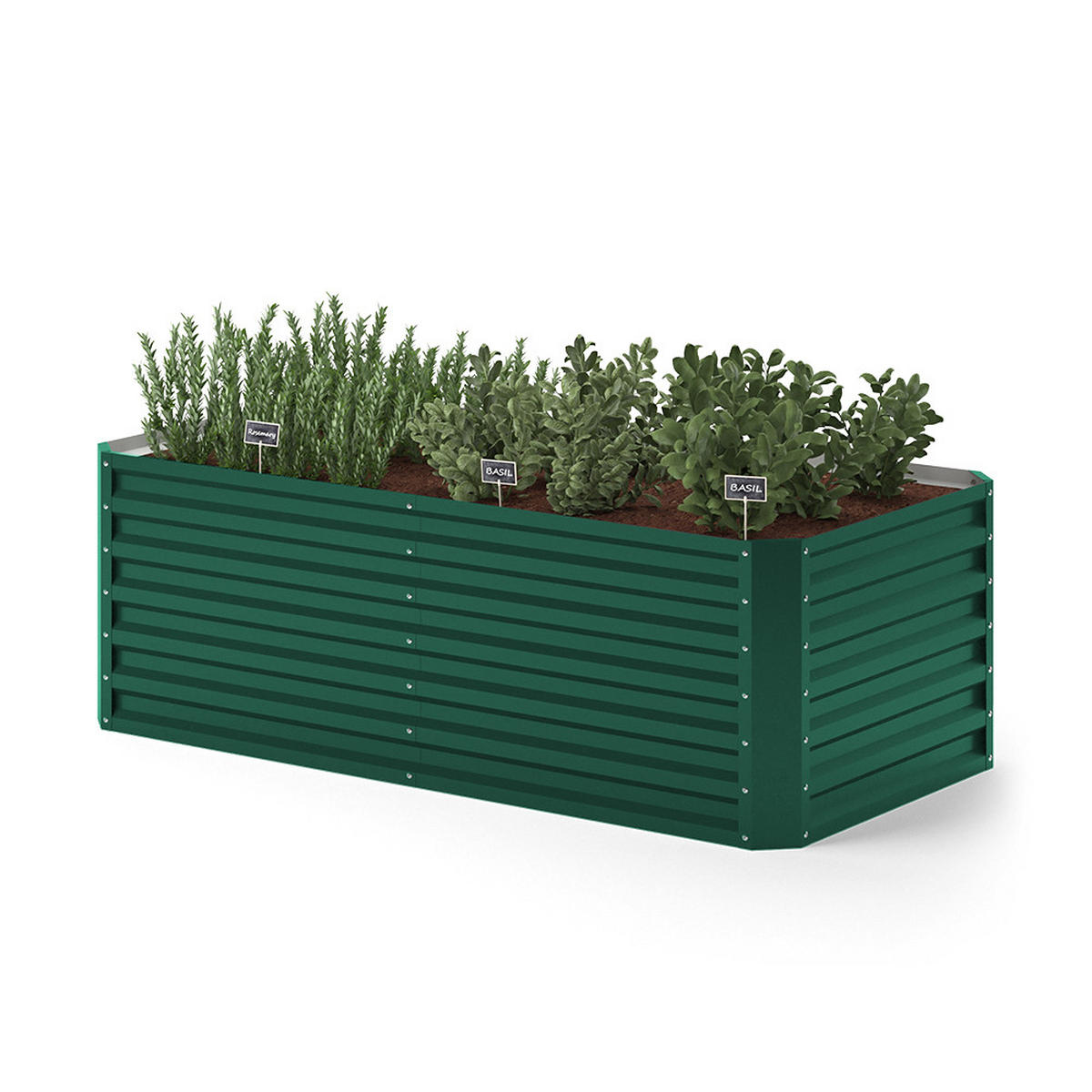 HOCHBEET Grün 180 x 90 cm - Grün, Metall (180/60/90cm) - OK-Living