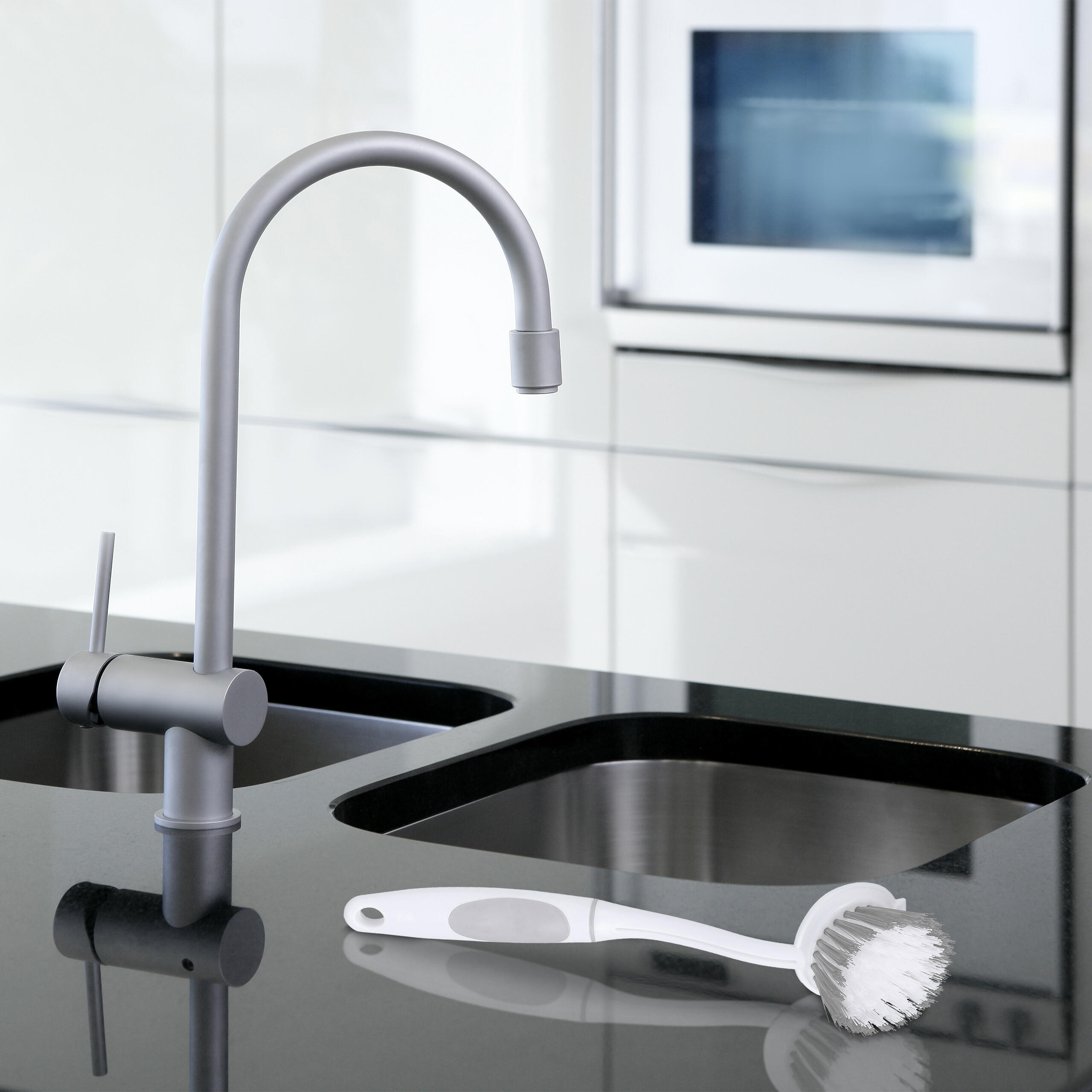 6xSPÜLBÜRSTE - Weiß, Kunststoff - Relaxdays