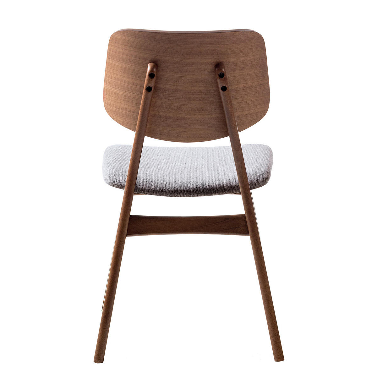 ESSZIMMERSTUHL - Webstoff / Gummibaum massiv - Hellgrau, Textil (47/81/53cm) - home24