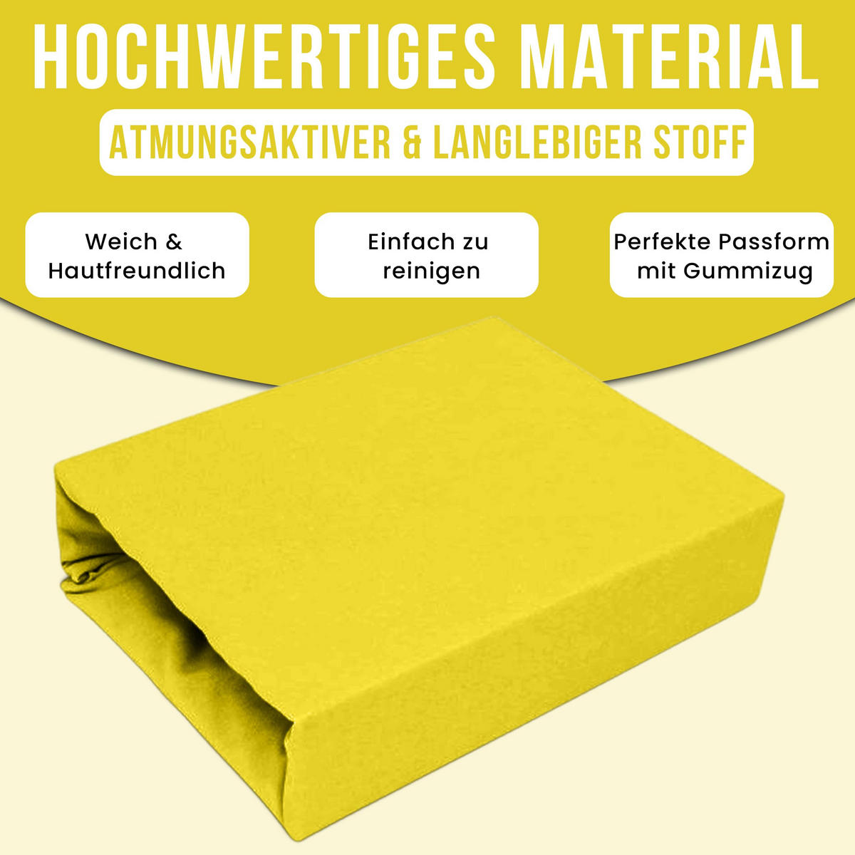 SPANNBETTLAKEN 180/200 cm, Frottee Elastisch 100 % Baumwolle Zitronengelb - Hellgelb, Textil (180/200cm) - Best For Home