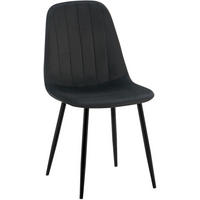 STUHL Metall Schwarz - Schwarz, Textil/Metall (45/88/54cm) - CLP