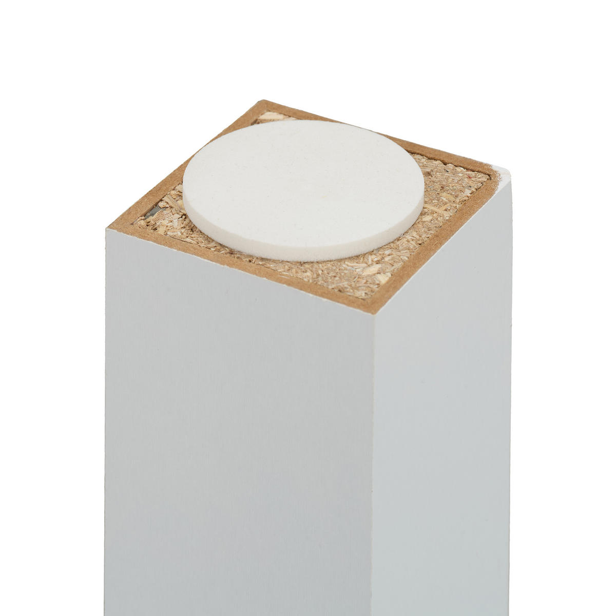 COUCHTISCH - Weiß, Holzwerkstoff/Textil (55/79/45cm) - Relaxdays