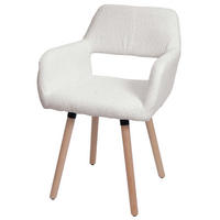 ESSZIMMERSTUHL Cremeweiß - Weiß, Textil (56/80/53cm) - MCW