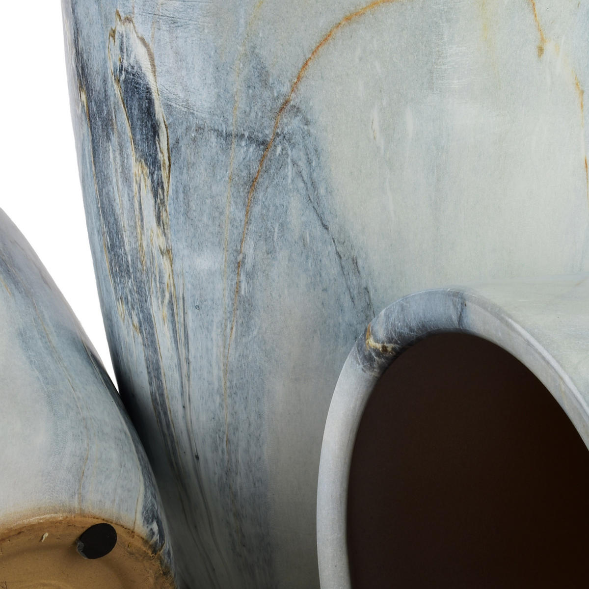 BLUMENTOPF Neva 3er Set Blau 37/37/45.5 cm Keramik - Blau, Keramik (37/45.5/37cm) - Mondex