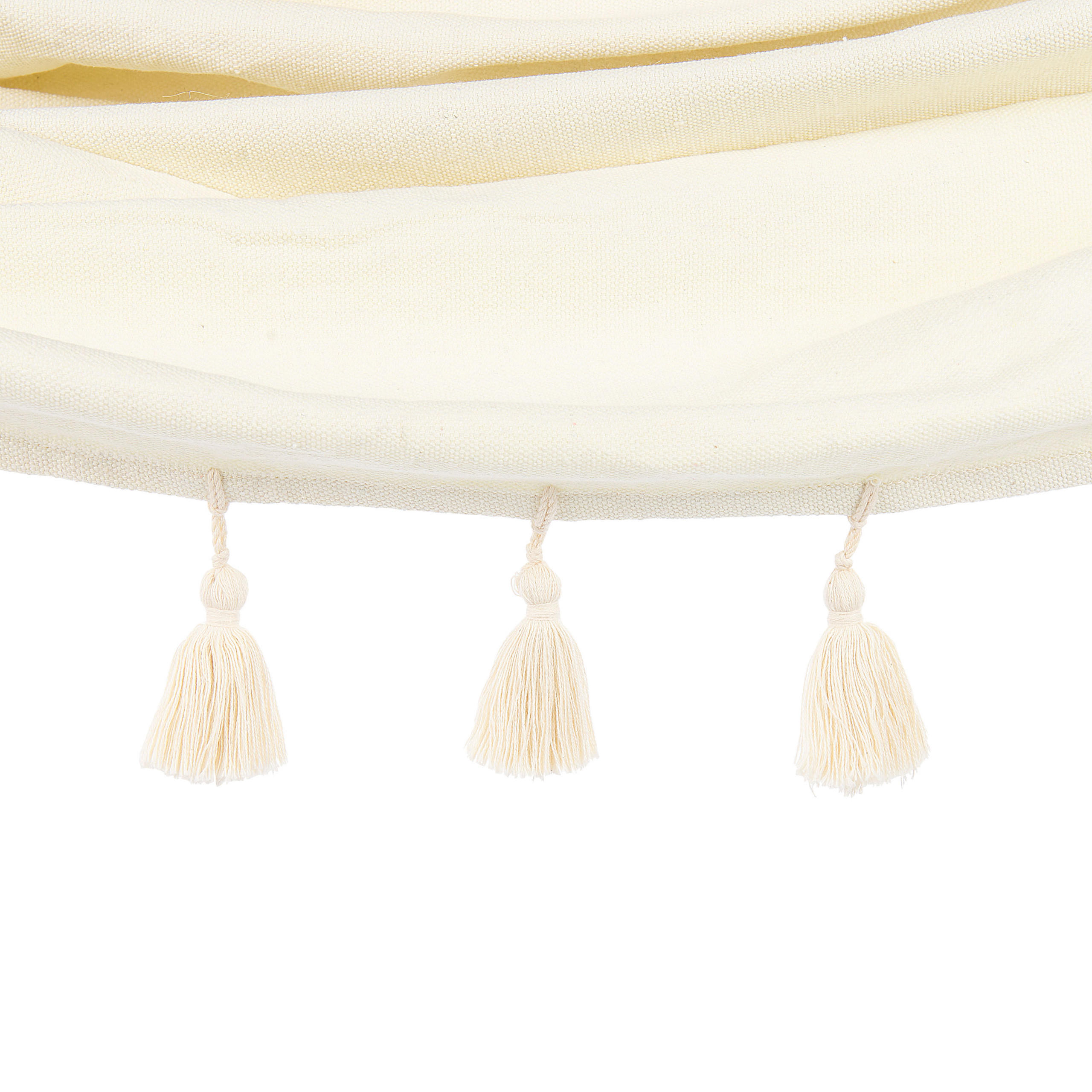 HÄNGEMATTE aus Baumwolle Beige Vercelli - Weiß, Naturmaterialen (290/0.5/150cm) - Beliani