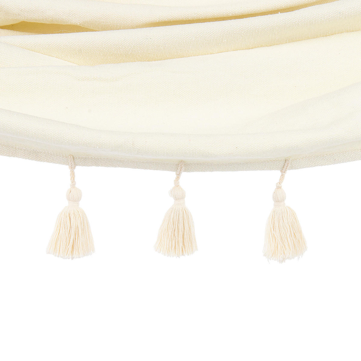 HÄNGEMATTE aus Baumwolle Beige Vercelli - Weiß, Naturmaterialien (290/0.5/150cm) - Beliani