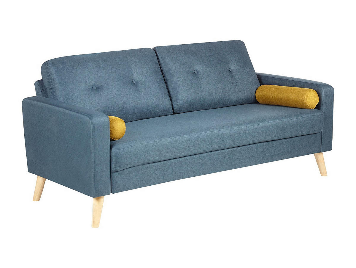 COUCHGARNITUR - 5 Personen - stoff - blau Tatum - Blau, Textil (130/83/81cm) - Vente-Unique