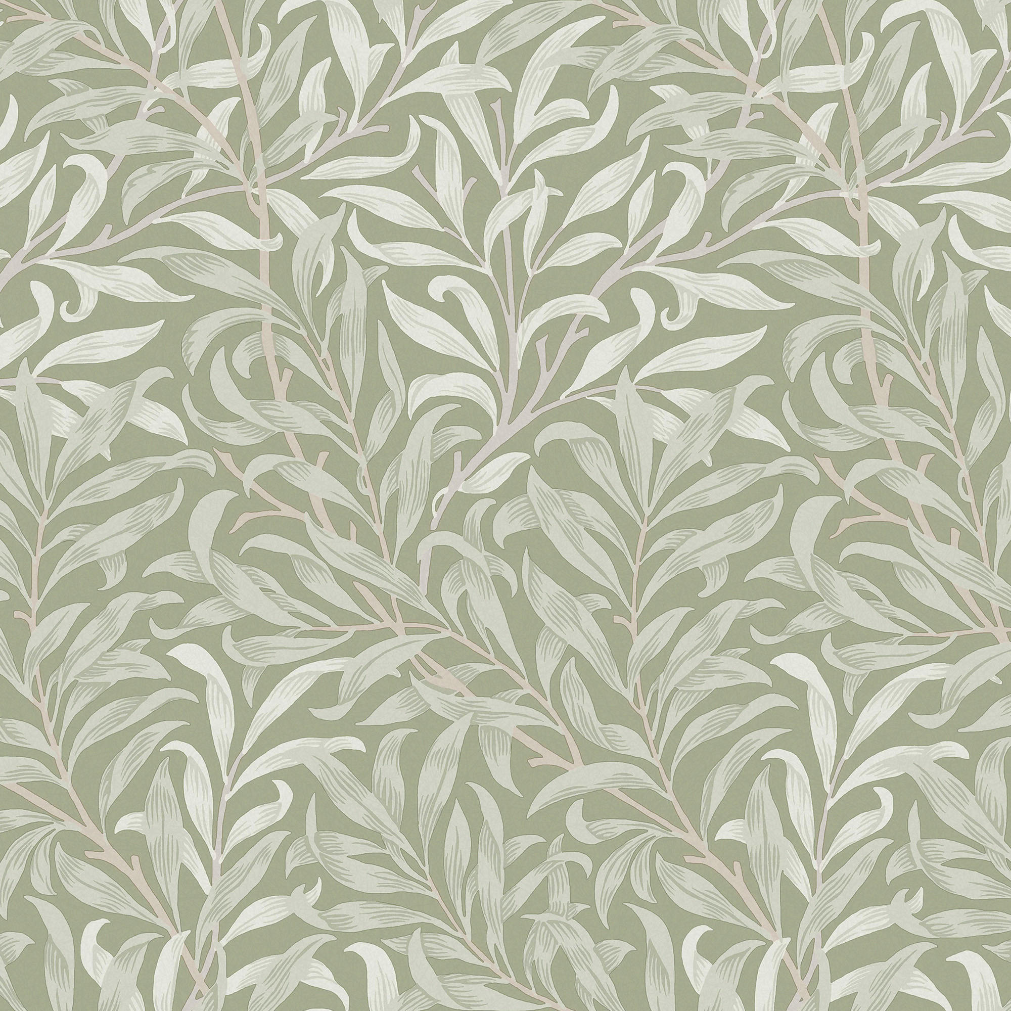 William Morris at Home Vliestapete Salbeigrün 52x1000 cm