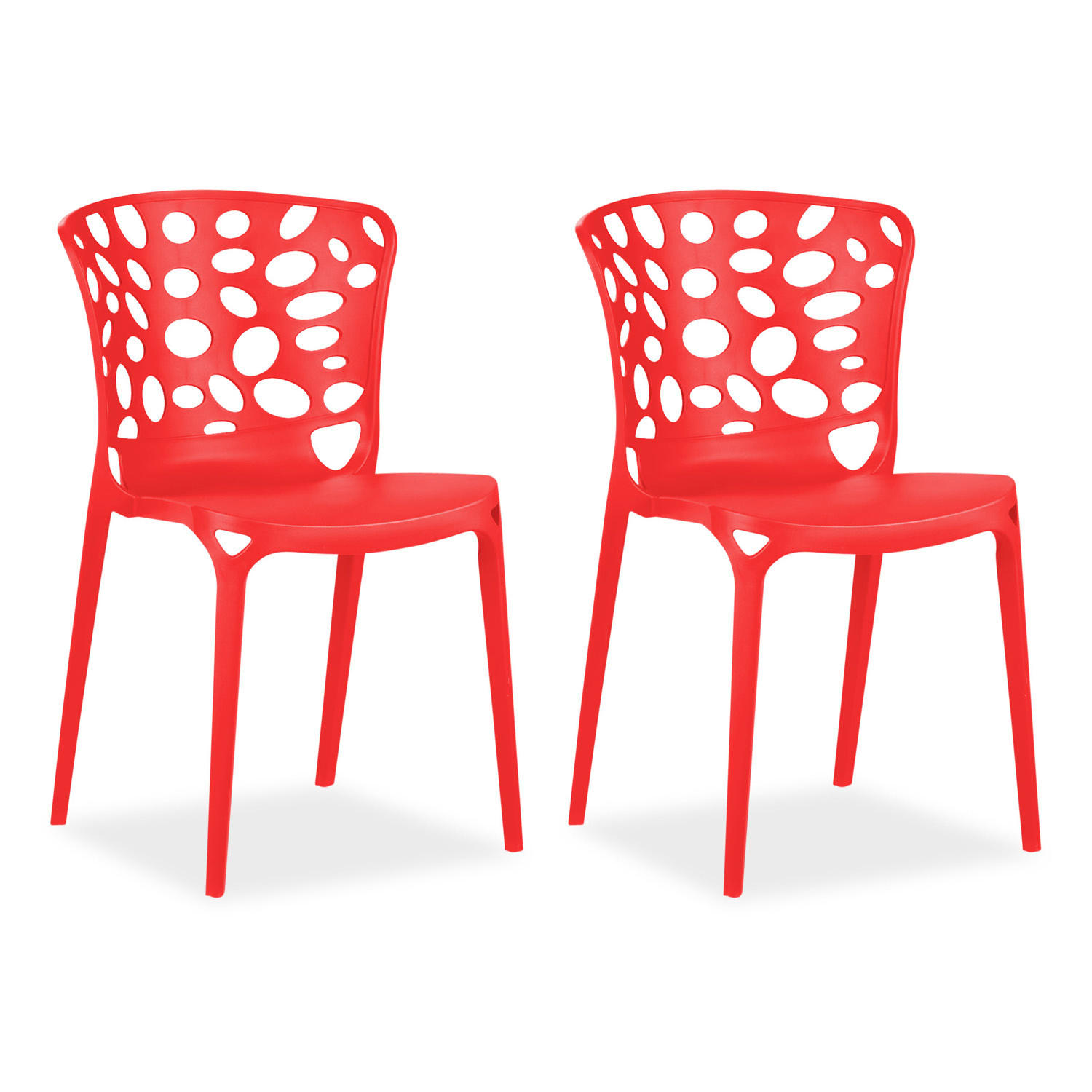 Homestyle4u Gartenstuhl Rot 47x83x47 cm