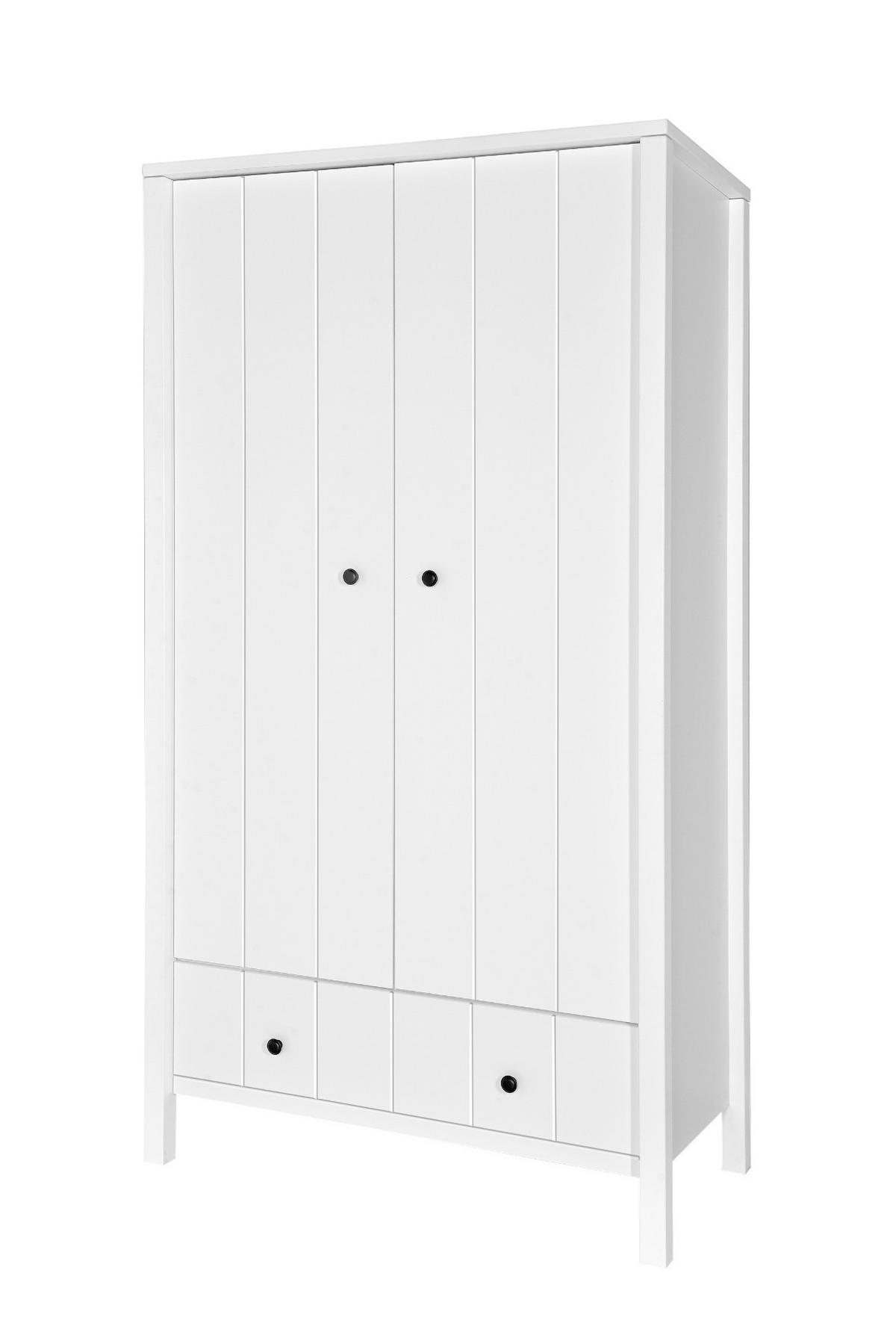 KINDERKLEIDERSCHRANK Allpin_2, 2-türig – ideal für das Kinderzimmer - Weiß, Holzwerkstoff (102/190/55cm) - RAUMHIRSCH FURNITURE