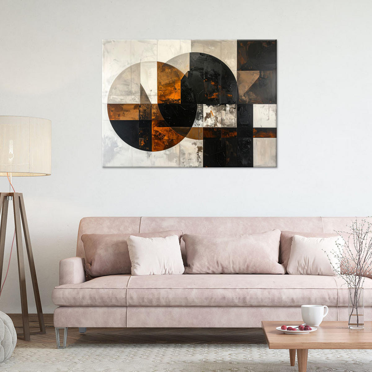 LEINWANDBILD 3D und geometrisch 90x60cm - Braun, Textil (90/60cm) - Feeby