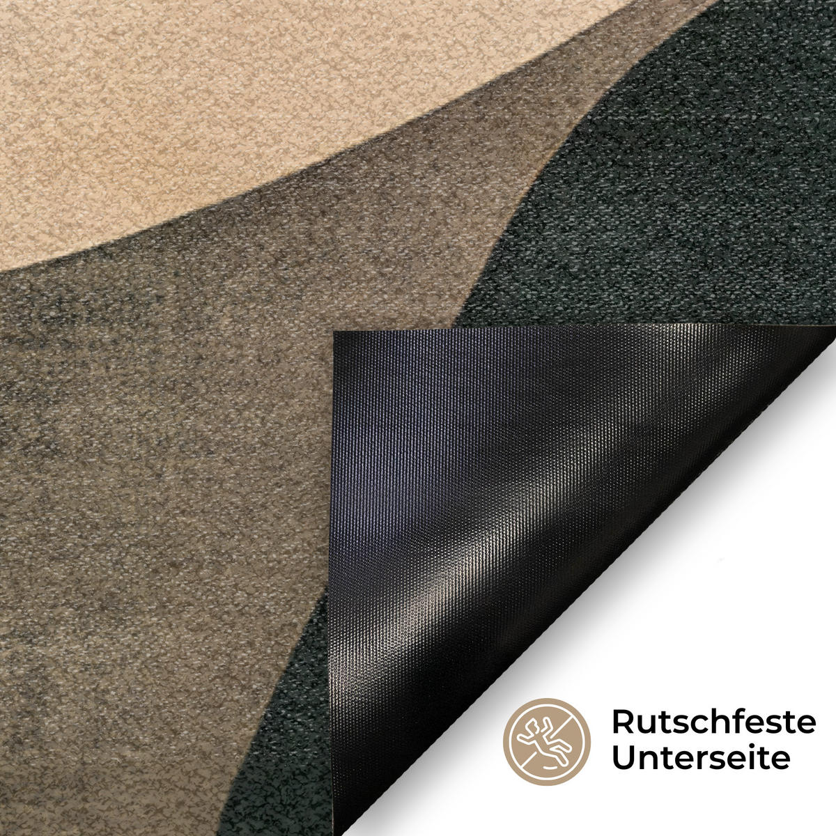 FUSSMATTE Formen - Ockergelb - Abstrakt 60x40 cm - Multicolor, Kunststoff (60/0.4cm) - MuchoWow