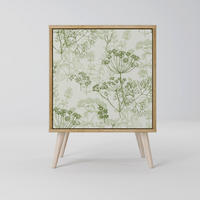 SIDEBOARD FENNEL BALDACHIN, Eichefarben, 57,5x42x77,5 cm, Schräge Buchenholzfüße - Eichefarben/Buchefarben, Holzwerkstoff/Buchenholz (57.5/77.5/42cm) - SpaceRebels
