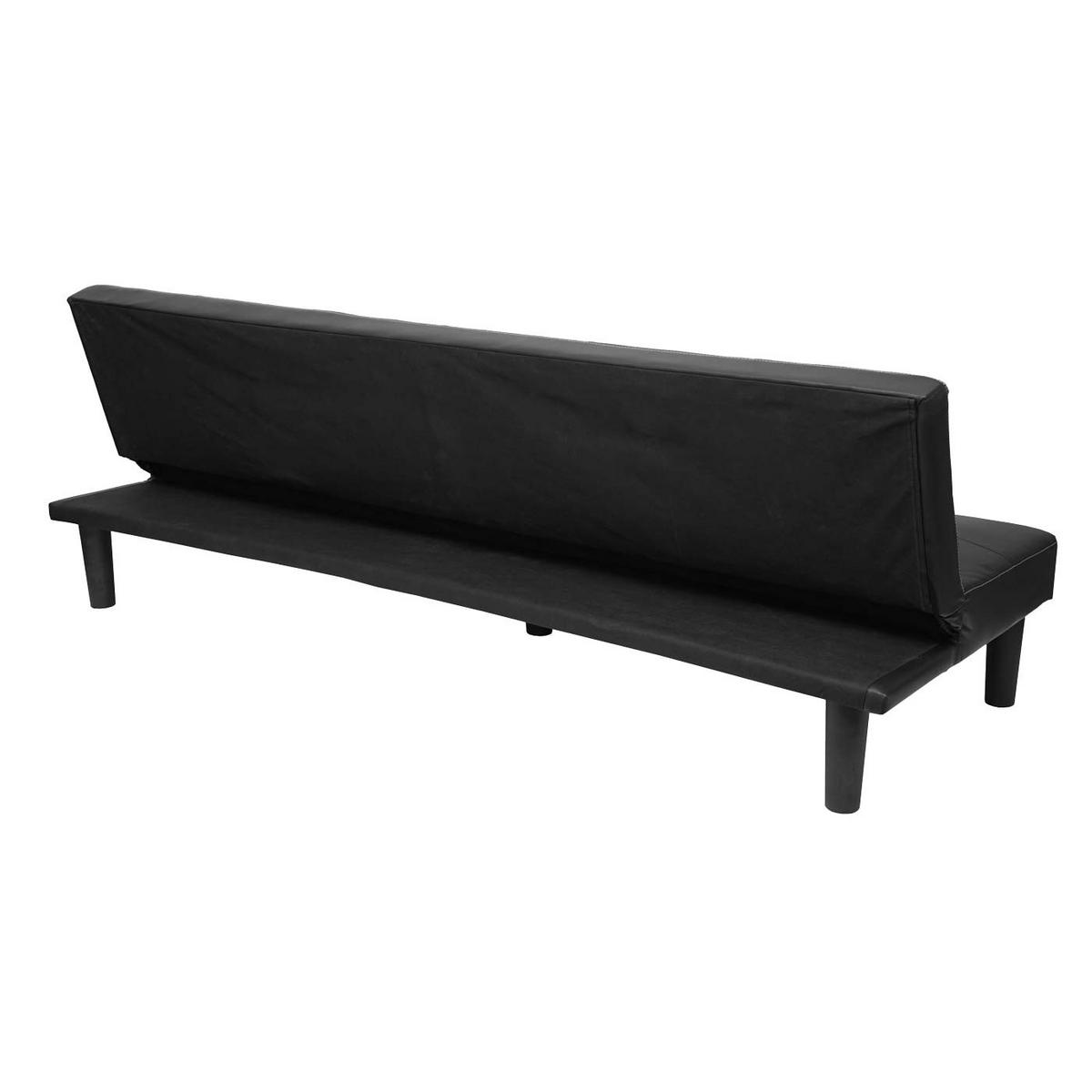 3ER-SOFA Schwarz - Schwarz, Textil (195/68/73cm) - MCW
