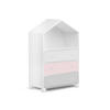 KINDERKOMMODE MIRUM mit 3 Schubladen und Einlegeböde, Weiß/Rosé/Grau - Pink/Weiß, Holz (80/126/45cm) - KONSIMO®