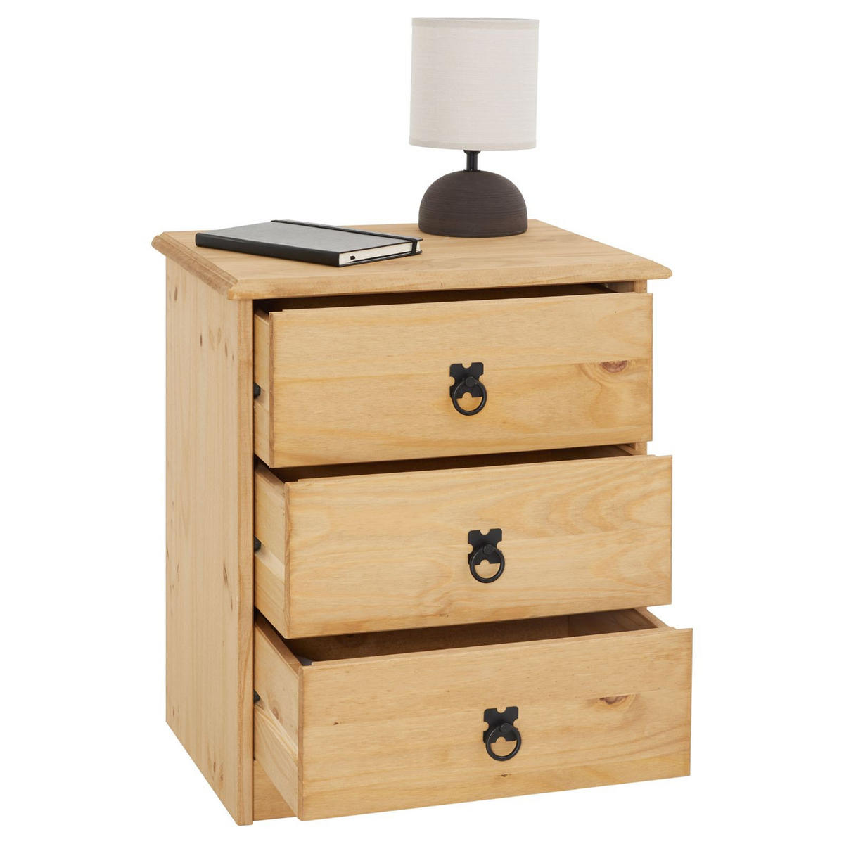 NACHTKOMMODE BARRIO - Naturfarben, Holz (47/57/37cm) - CARO-Möbel