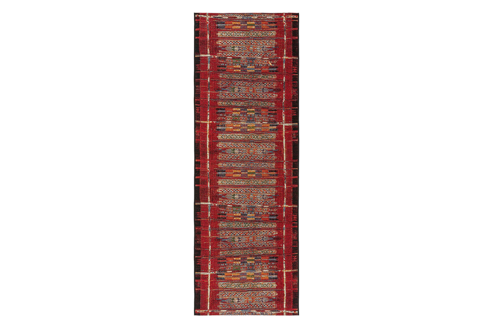 OUTDOORTEPPICH Artis Multicolor/Rot 80x250 cm - Rot/Multicolor, Kunststoff/Textil (80/1cm) - KUNSTLOFT