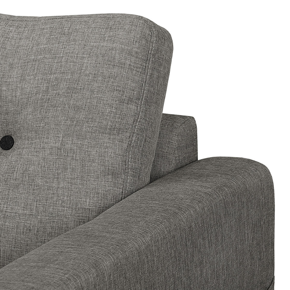 WOHNLANDSCHAFT mit Longchair - Grau, Textil (290/90/200cm) - home24