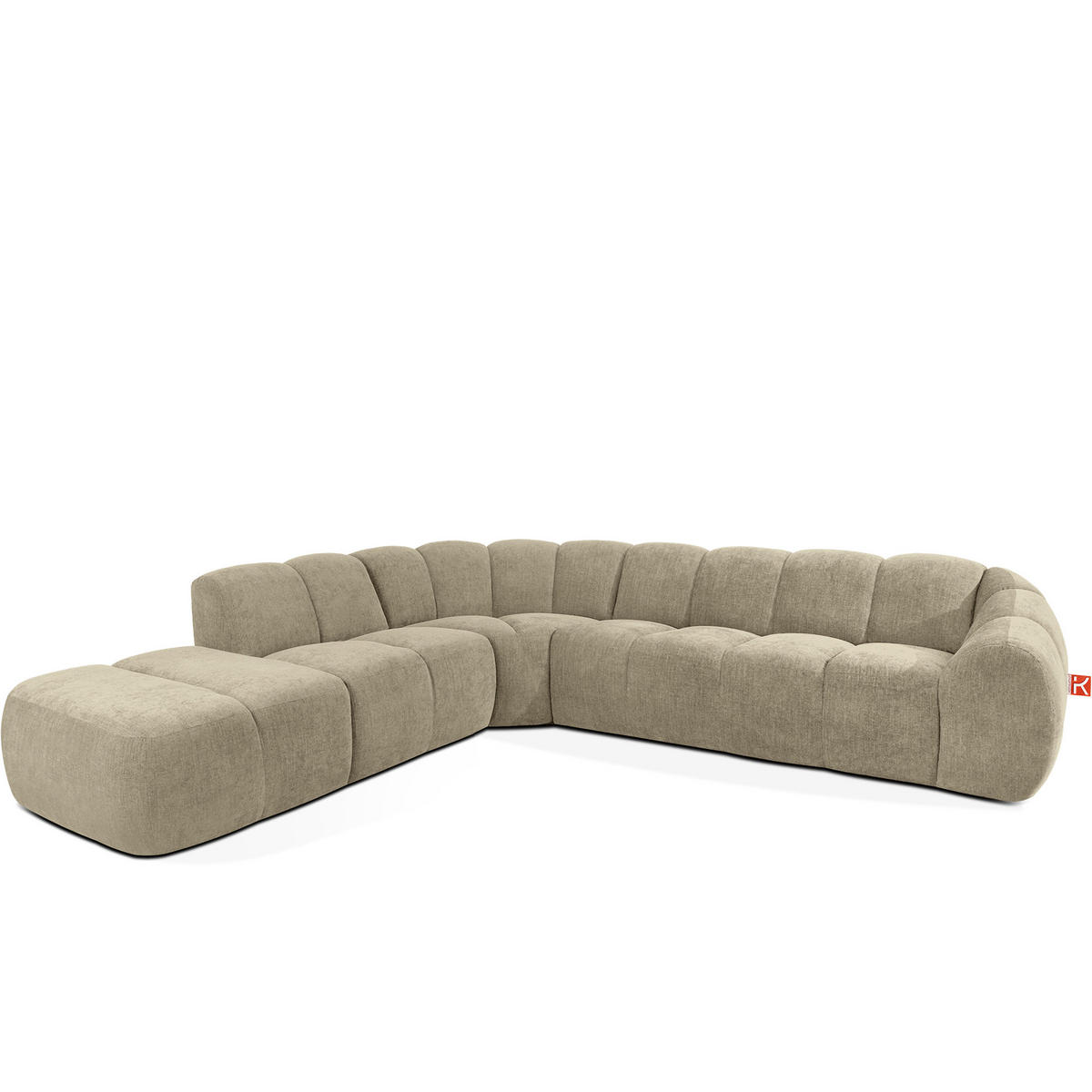 ECKSOFA LINKS FLAVA, Sandfarben - Sandfarben, Holz/Holzwerkstoff (310/274cm) - KONSIMO®