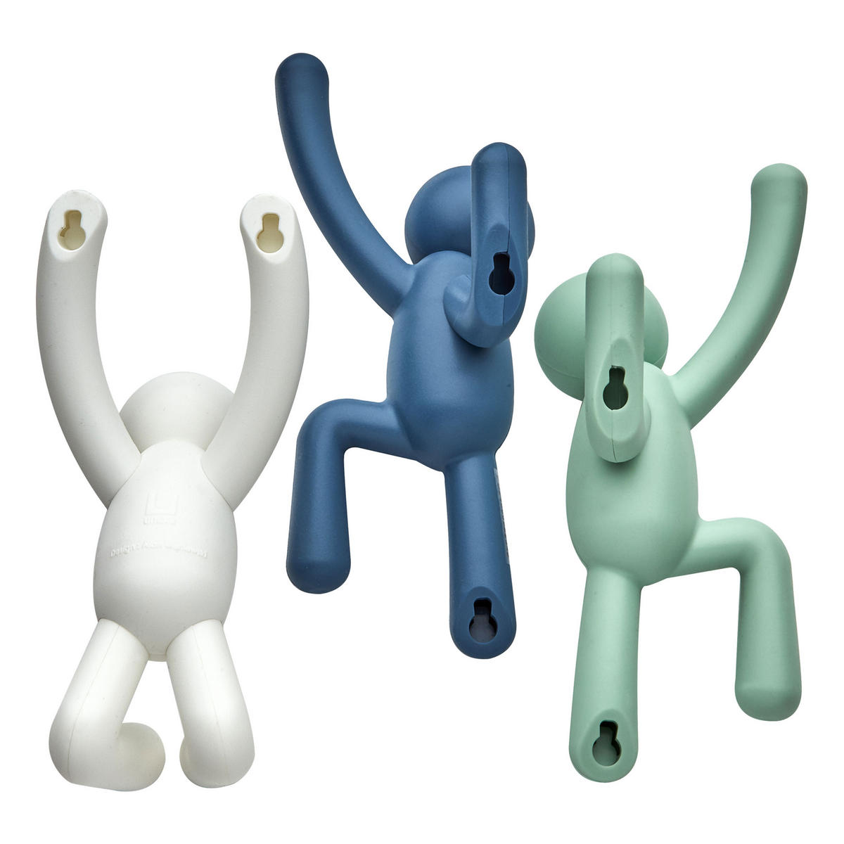 KLEIDERHAKEN Buddy, 3er Set, Pastell - Multicolor, Kunststoff (18.11/7.95/19.38cm) - Umbra