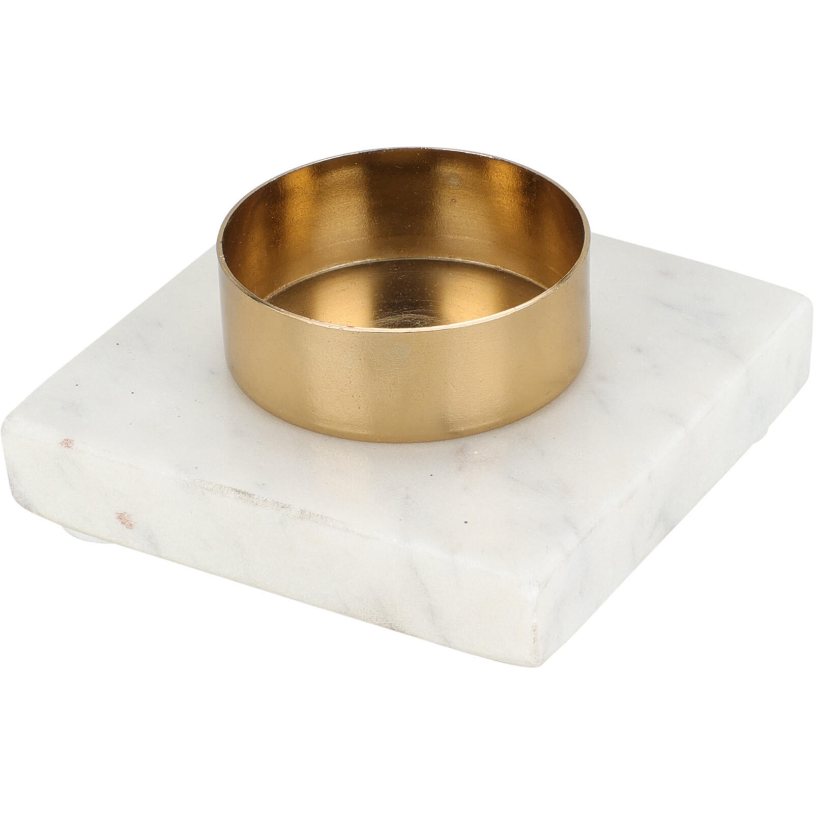 TEELICHTHALTER Marmor 7 cm - Weiß, Stein (4.5/5cm) - Home Styling Collection