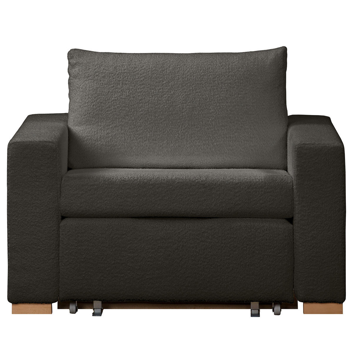 SCHLAFSESSEL - Anthrazit/Buchefarben, Buchenholz/Textil (110/90/90cm) - home24