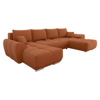 WOHNLANDSCHAFT Logo U - Braun, Holz/Kunststoff (362/85/183cm) - MIRJAN24