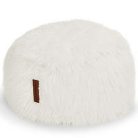FELL SITZSACK-Hocker Pouf XXL 100x55cm - Beige, Textil (100/55/55cm) - Green Bean