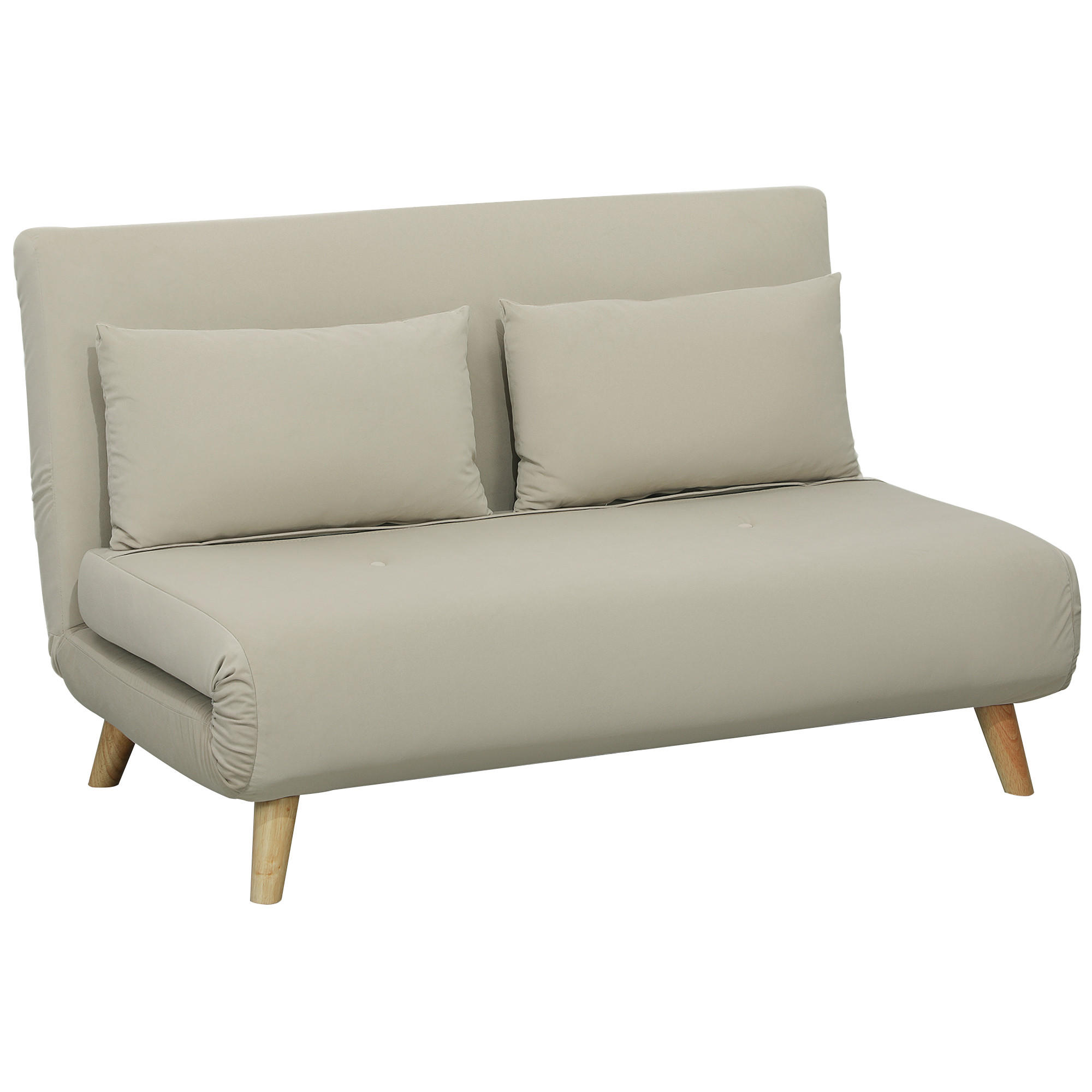 SCHLAFSOFA 130 x 78 cm Sofa mit Bettfunktion, Beige - Beige, Textil (130/79/78cm) - HOMCOM