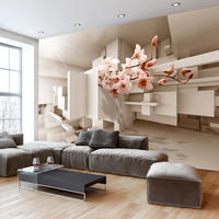 VLIESTAPETE Rosa 400/280 cm - Pink/Beige, Textil (400/1cm) - KUNSTLOFT
