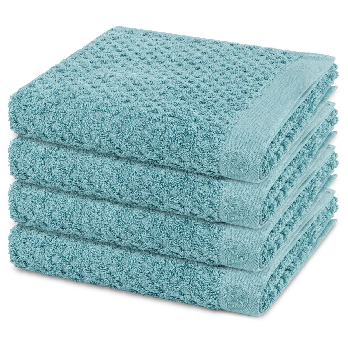 HANDTUCH Harmony 4er-Set - Türkis, Textil (50/100cm) - Ross