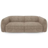 SOFA 4-SITZER Rastervelours Beige 230cm - Taupe, Textil (230/74/90cm) - Sia Home