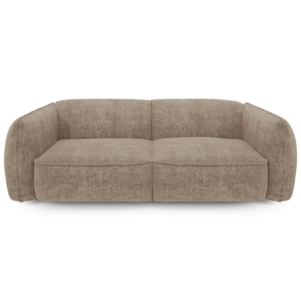 SOFA 4-SITZER Rastervelours Beige 230cm - Taupe, Textil (230/74/90cm) - Sia Home