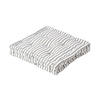 SITZKISSEN grau-weiß gestreift 40/40/8 cm - Grau, Textil (40/40/8cm) - Homescapes