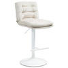 BARHOCKER Samt creme - Creme/Weiß, Textil/Metall (42/94/56cm) - CLP