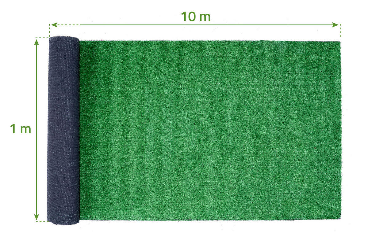 KUNSTRASEN Orso 1 m x 10 m - 7 mm - Grün, Kunststoff (100/1000cm) - Casanoov