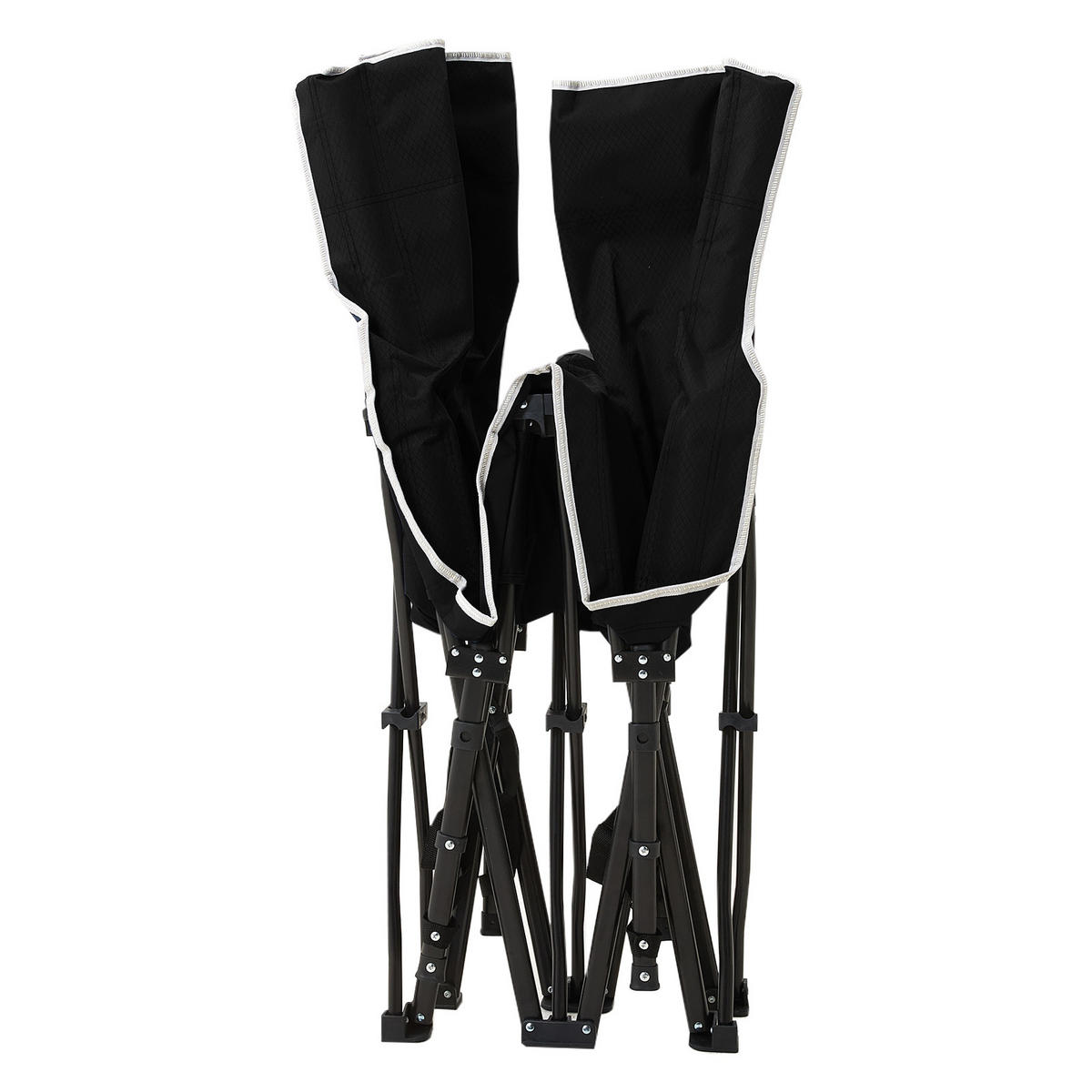 CAMPINGBETT Feldbett für Camping und Mittagspause in Schwarz Klappbar Platzsparend Robust und Langlebig 190 x 71 x 37 cm 6,78 kg - Schwarz, Metall - Livingandhome