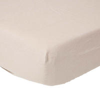 LEINEN-SPANNBETTLAKEN extra hoch, 60% Leinen & 40% Baumwolle - Beige, Textil (150/200cm) - Homescapes