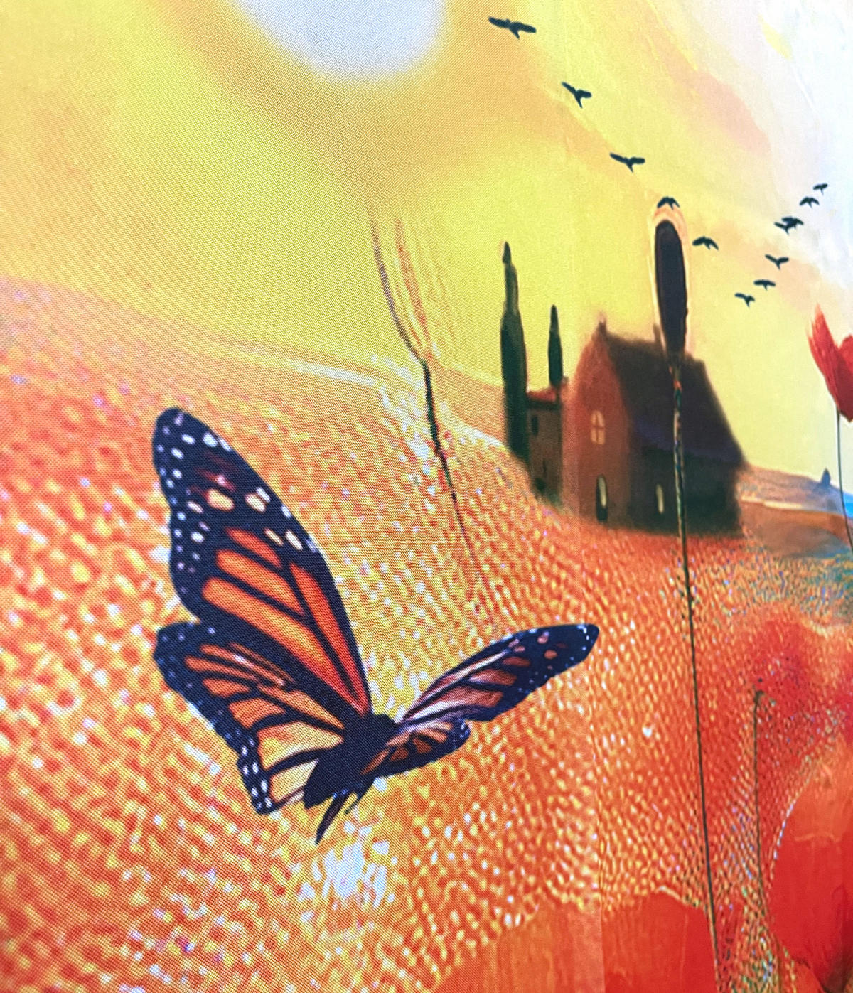 PARAVENT 1-tlg. 180x180 cm RETRO Flowers - Rot/Multicolor, Metall (178/180cm) - QUICK STAR