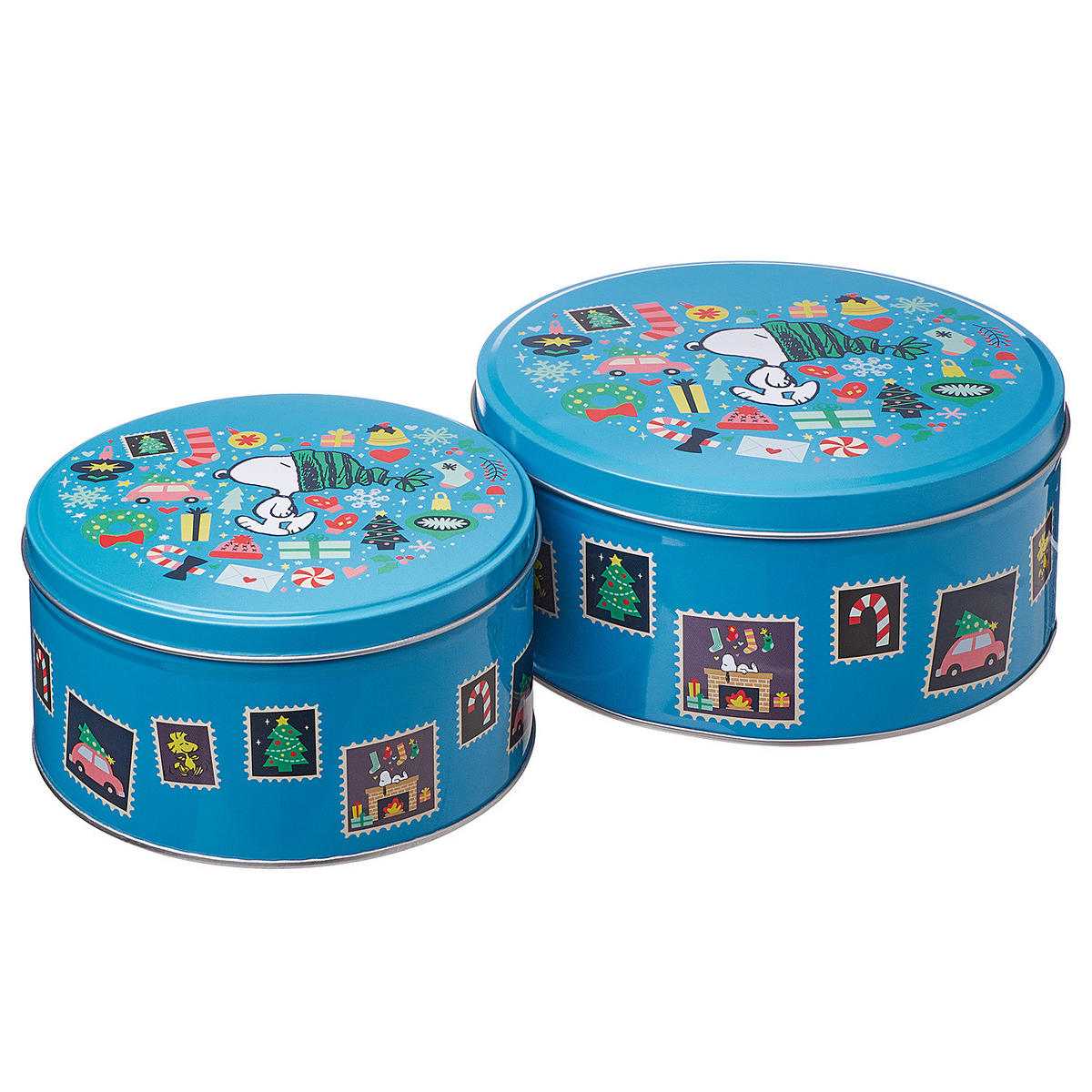 KEKSDOSE Peanuts Snoopy herz - Blau, Metall (17/8/17cm) - Butlers