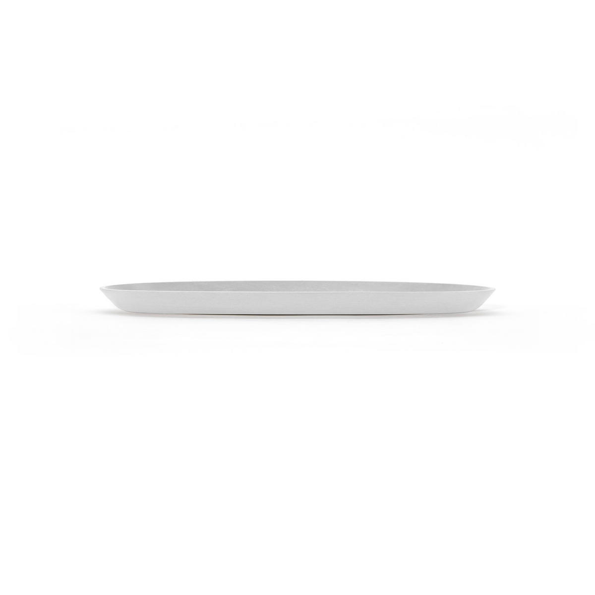 BLUMENTOPFUNTERSETZER Sofia Long 49,4/13,6/3 cm Perlweiß - Weiß, Kunststoff (49.4/3cm) - Ecopots