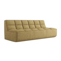 3-SITZER SOFA Strukturstoff Stoff Gelb - Currygelb/Gelb, Kunststoff/Textil (210/75/93cm) - Makamii