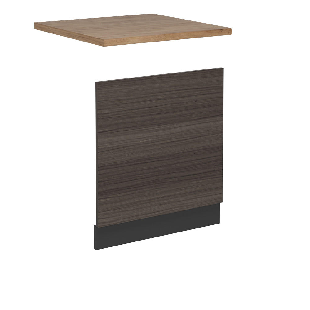 PŘEDNÍ PANEL MYČKY R-Line Ušlechtilá šedá - šedá/antracitová, kompozitní dřevo (60/57.2/1.6cm) - Vicco
