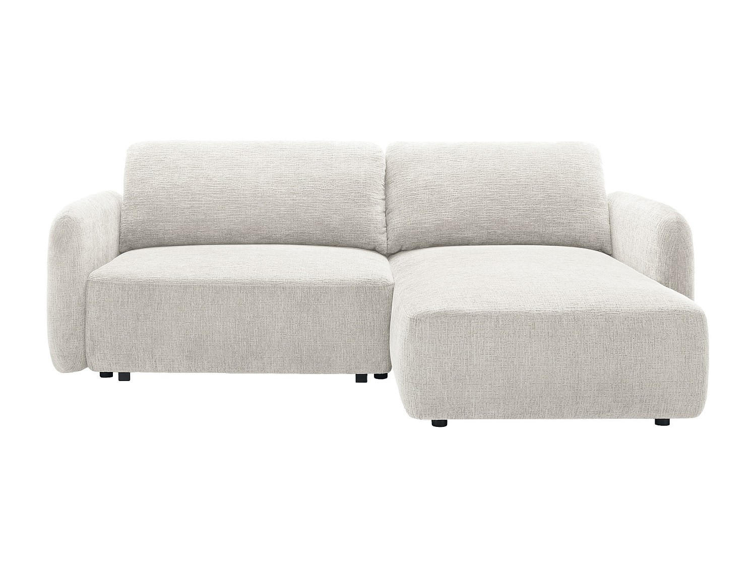 SCHLAFSOFA - 4 Personen - stoff - gebrochenes weiß Plufati - Weiß, Textil (230/83/165cm) - Vente-Unique