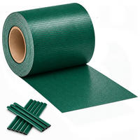 TRAKOVI Zelena komplet-1 PVC 19x3500 cm - temno zelena, umetna masa (15cm) - Relaxdays